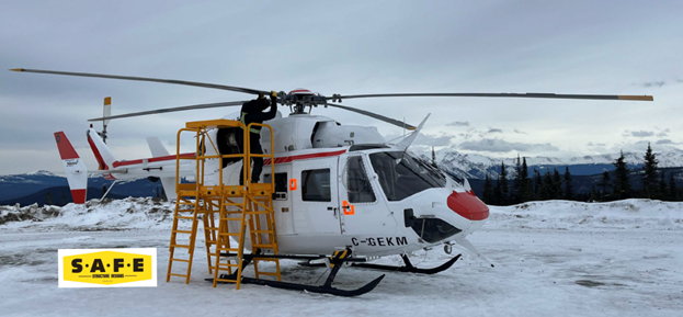 S.A.F.E. Crafts Tailored Maintenance Stand for Yellowhead Helicopters