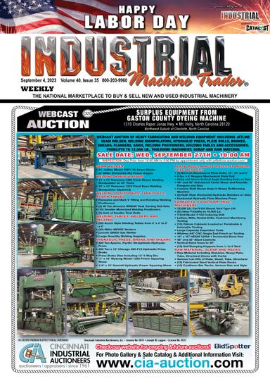 Industrial Machine Trader - September 4, 2023