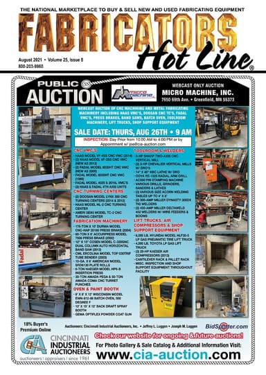 Fabricators Hot Line - August 2021