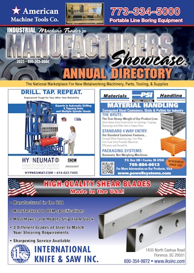 Industrial Machine Trader's Manufacturers Showcase Annual Directory