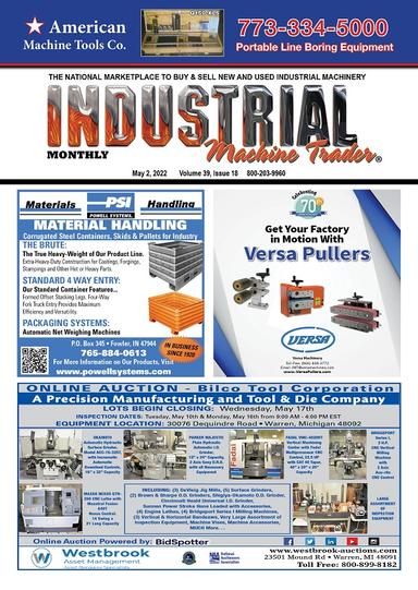 Industrial Machine Trader - May 2, 2022