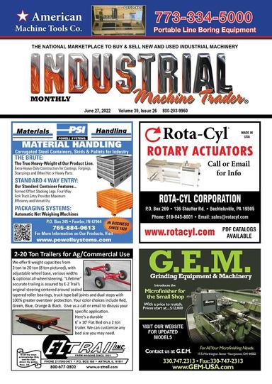 Industrial Machine Trader - June 27, 2022