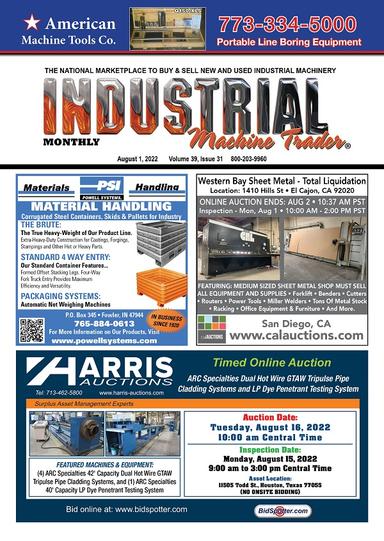 Industrial Machine Trader - August 1, 2022