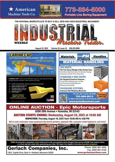 Industrial Machine Trader - August 22, 2022