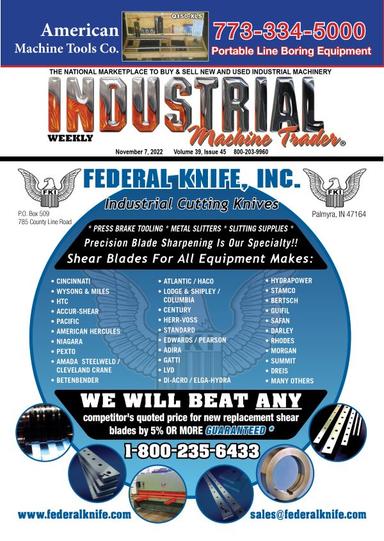 Industrial Machine Trader - November 7, 2022