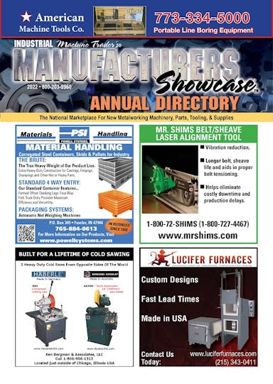 Industrial Machine Trader's Manufacturers Showcase Annual Directory 2022