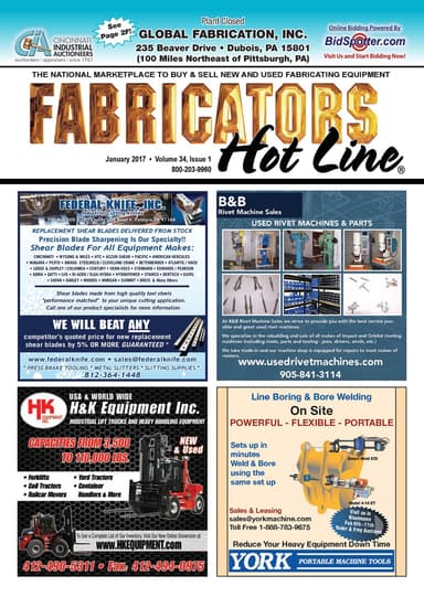 Fabricators Hot Line - January 2017