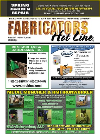 Fabricators Hot Line - March 2021