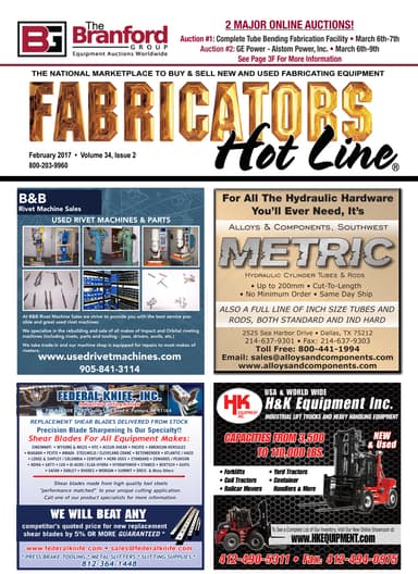 Fabricators Hot Line - February 2017