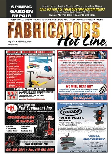 Fabricators Hot Line July 2018