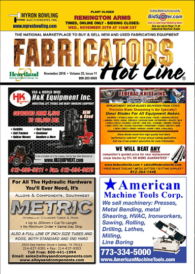 Fabricators Hot Line - November 2016