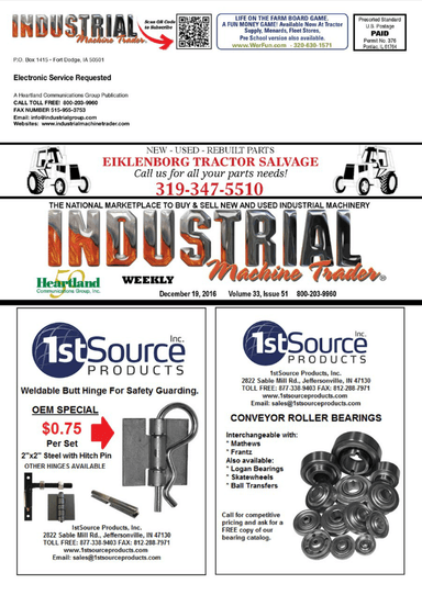 Industrial Machine Trader - December 19, 2016