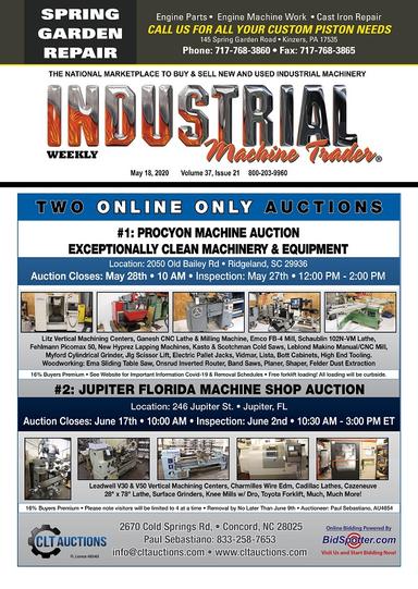 Industrial Machine Trader - May 18, 2020