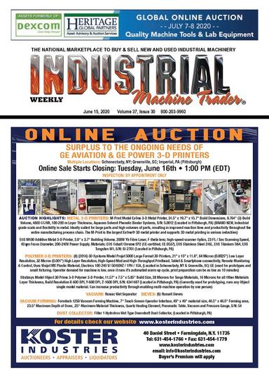 Industrial Machine Trader - June 15, 2020