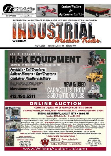 Industrial Machine Trader - July 13, 2020