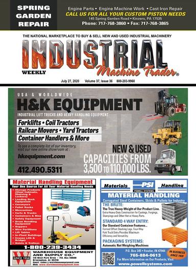 Industrial Machine Trader - July 27, 2020