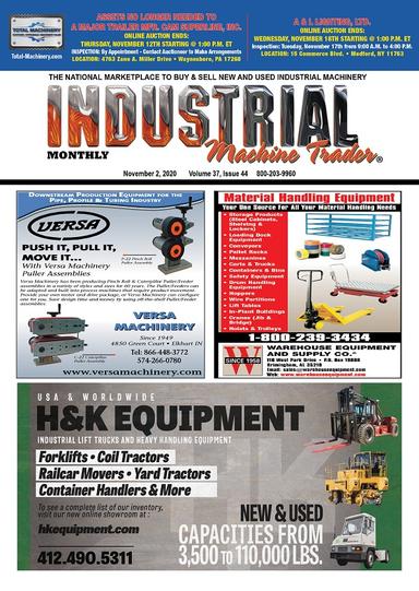 Industrial Machine Trader - November 2, 2020