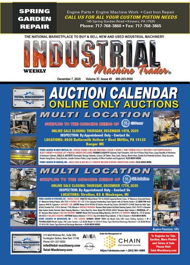 Industrial Machine Trader - December 7, 2020