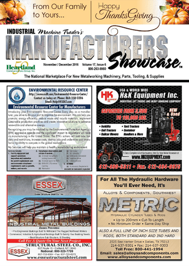 Manufacturers Showcase - November/December 2016