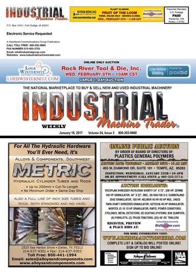 Industrial Machine Trader - January 16, 2017