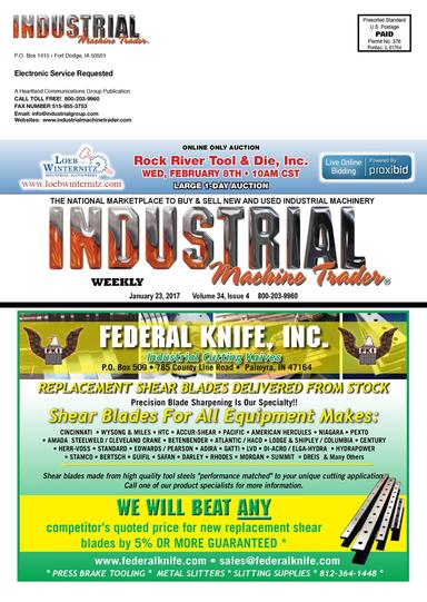 Industrial Machine Trader - January 23, 2017