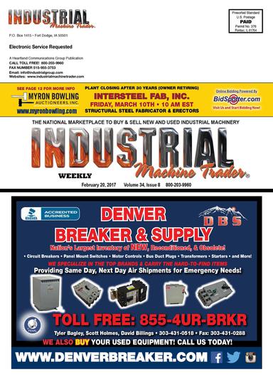 Industrial Machine Trader - February 20,2017