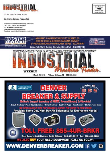 Industrial Machine Trader - March 20, 2017