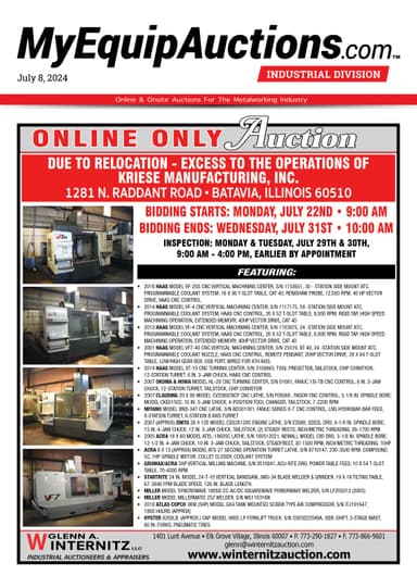 My Equip Auctions - July 8, 2024