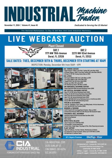 Industrial Machine Trader - November 11, 2024