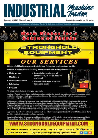 Industrial Machine Trader - December 9, 2024